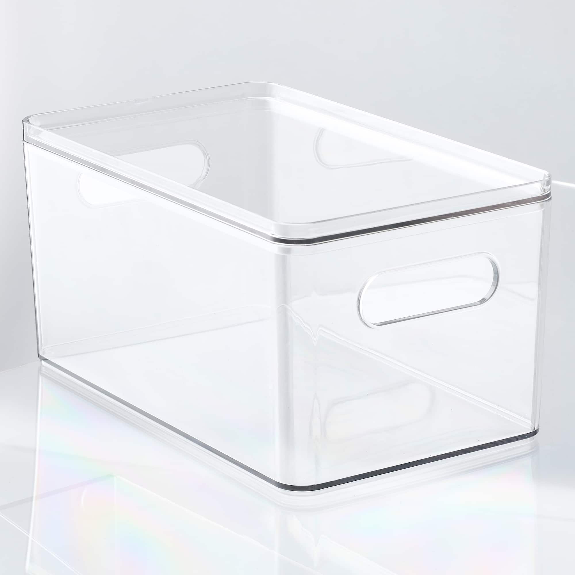 Small Clear Stacking Plastic Bin with Lid by Simply Tidy®
